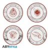 Set 4 Assiettes Harry Potter En Porcelaine -Les 4 Maisons Boutique assiette harry potter