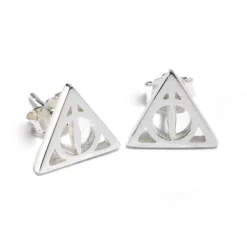 Clous D'oreilles Reliques De La Mort En Argent - Harry Potter