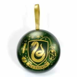 Boule De Noël Et Collier Serpentard - Harry Potter -Les 4 Maisons Boutique boule noel collier serpentard bijou harry potter1
