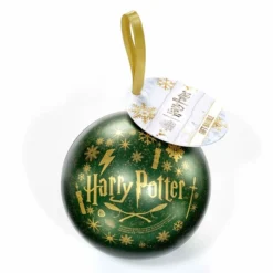 Boule De Noël Et Collier Serpentard - Harry Potter -Les 4 Maisons Boutique boule noel collier serpentard bijou harry potter2