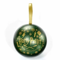Boule De Noël Et Collier Serpentard - Harry Potter -Les 4 Maisons Boutique boule noel collier serpentard bijou harry potter3