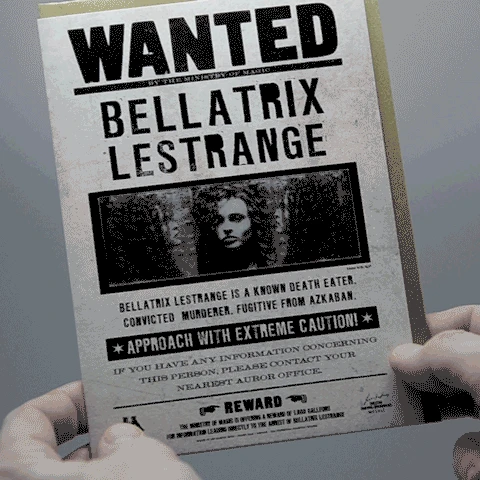 Carte De Voeux Lenticulaire - Bellatrix Lestrange Wanted 4 Carte De Voeux Lenticulaire - Bellatrix Lestrange Wanted – Image 2