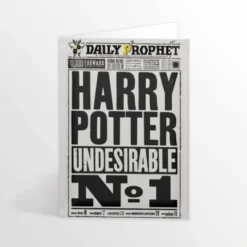 Carte De Voeux - Harry Potter Indésirable No.1 -Les 4 Maisons Boutique carte de voeux harry potter indesirable no1