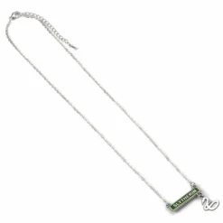 Collier Serpentard Barre & Charm - Harry Potter -Les 4 Maisons Boutique collier barre et charm serpentard harry potter1 1