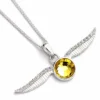 Collier Vif D'or Avec Cristaux - Harry Potter -Les 4 Maisons Boutique collier vif dor cristaux argent harry potter2