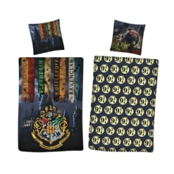 Parure De Lit Harry Potter Les 4 Maisons - 1 Personne