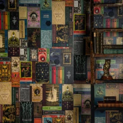 Papier Peint Minalima Couvertures De Livres De Poudlard