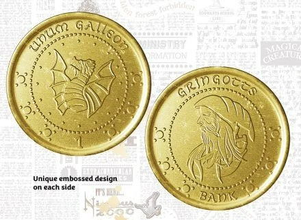 Pièce Galion Gringotts En Chocolat - Harry Potter 3 Pièce Galion Gringotts En Chocolat - Harry Potter