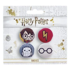 Set De 4 Badges Cutie Harry Potter