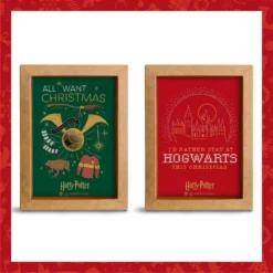 Cadre De Noël Harry Potter En Kraft -Les 4 Maisons Boutique poster noel harry potter
