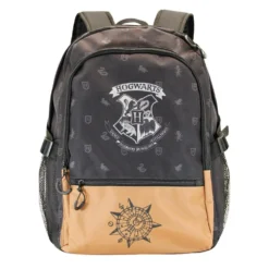 Sac à Dos Fan Fight Harry Potter Noir & Brun -Les 4 Maisons Boutique sac a dos cartable harry potter noir brun