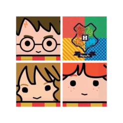 Pack 16 Serviettes En Papier Harry Potter -Les 4 Maisons Boutique serviettes harry potter