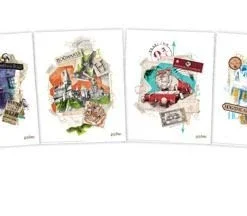 FANATTIK Set De 10 Lithographies Harry Potter De Qualité Supérieure -Les 4 Maisons Boutique set 10 lithographies harry potter 02